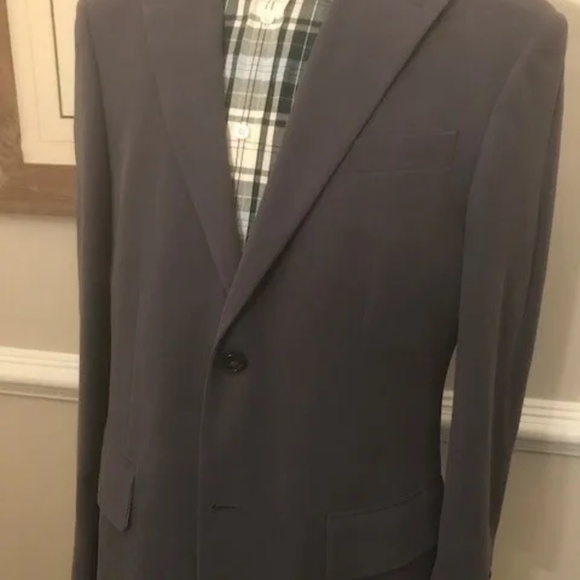 Oscar De La Renta 100% Silk 40R Blue Sports Jacket Regular Fit Floor model New! - Picture 2 of 8